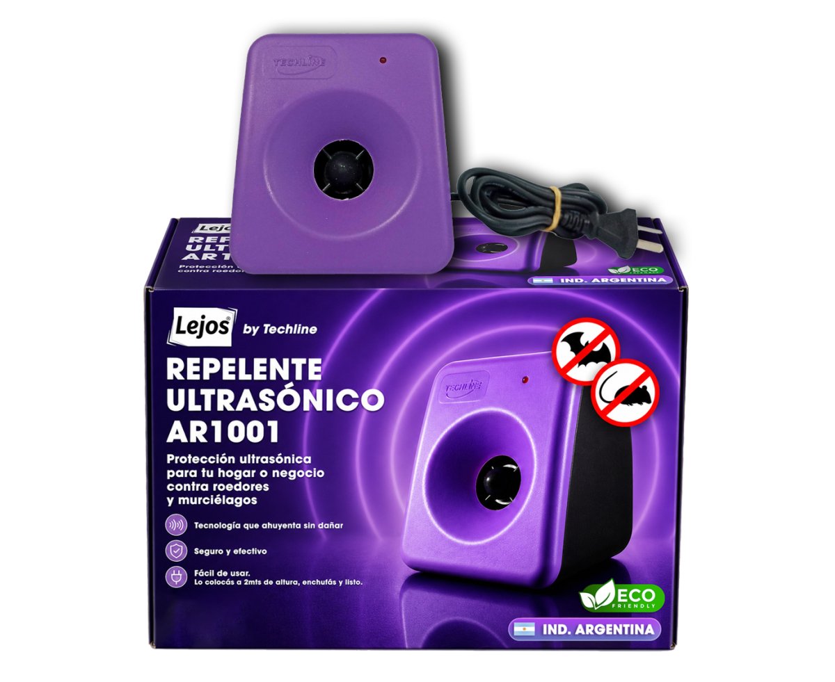 Repelente por Ultrasonido de ratas y roedores ahuyentador electrónico.